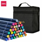 Kredki, ołówki, pastele i pisaki - Dwustronne markery artystyczne Deli seria Finenolo 40 kolorów - miniaturka - grafika 1