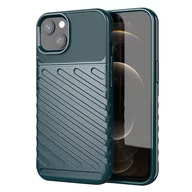 Etui i futerały do telefonów - Thunder Case elastyczne pancerne etui pokrowiec iPhone 13 zielony - miniaturka - grafika 1