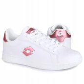 Buty sportowe damskie - Buty damskie sportowe Lotto Dampolis Gc White/pink - miniaturka - grafika 1