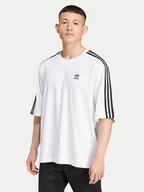 Koszulki męskie - adidas T-Shirt adicolor IZ2474 Biały Oversize - miniaturka - grafika 1