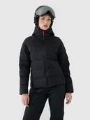 Kurtki damskie - 4F Kurtka zimowa puchowa 4FPRO z wypełnieniem naturalnym i membraną Pertex 20000/20000 damska - czarna XL - miniaturka - grafika 1