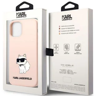 Karl Lagerfeld KLHCP12MSNCHBCP iPhone 12 /12 Pro 6,1" hardcase różowy/pink Silicone Choupette - Etui i futerały do telefonów - miniaturka - grafika 6