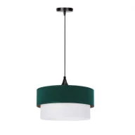 Lampy sufitowe - Elegancka zielona lampa wisząca z welurowym abażurem - 4X V156 A6-S48 - miniaturka - grafika 1