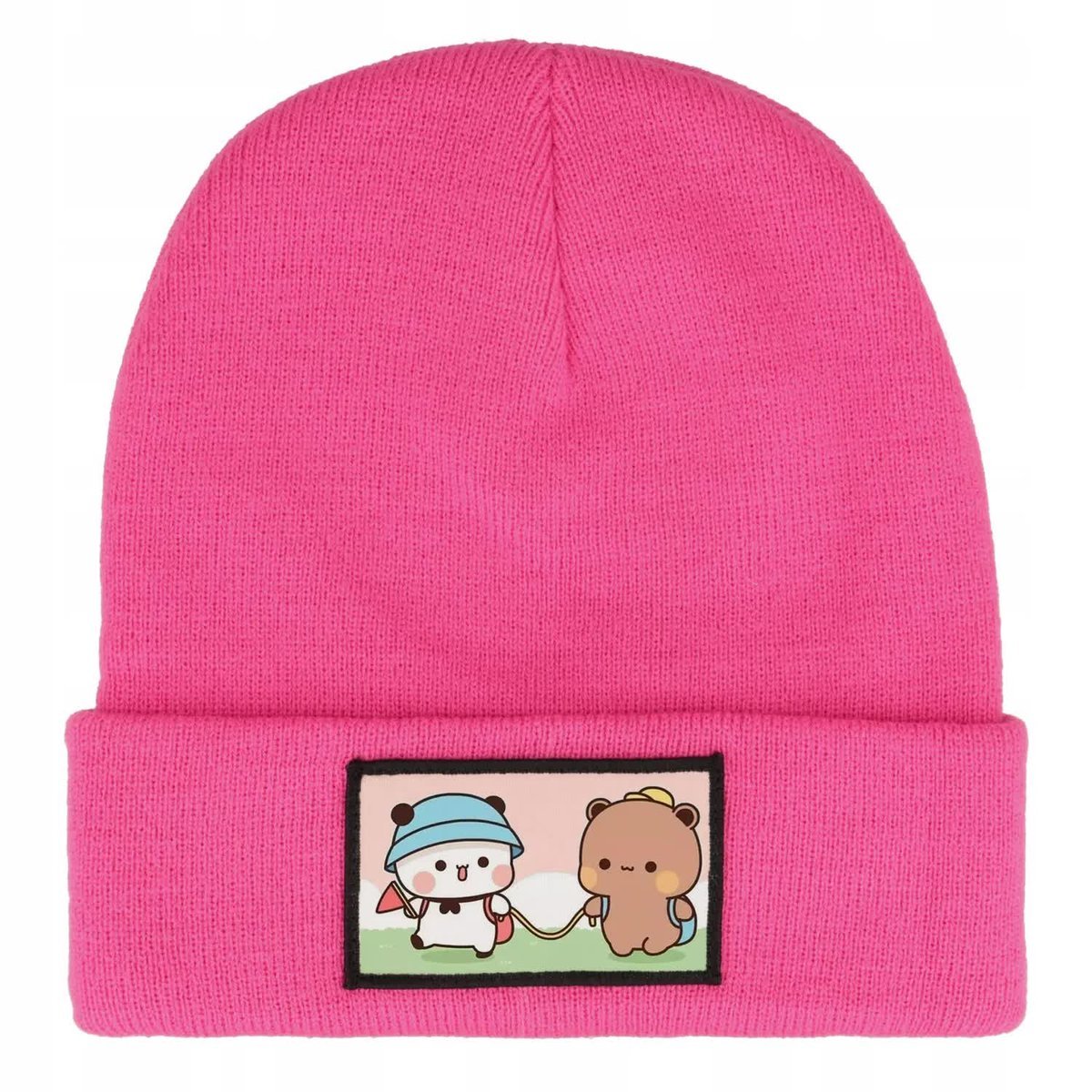 CZAPKA ZIMOWA CIEPŁA RÓŻOWA DZIECIĘCA Z MOTYWEM KAWAII BUBU MIX WZORÓW