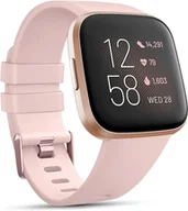 Akcesoria do smartwatchy - Opaska / Pasek Braders do Fitbit Versa / Versa 2 / Versa Lite pudrowy róż - miniaturka - grafika 1