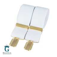 Dodatki do ubrań - Szelki do spodni Białe BR-010 - miniaturka - grafika 1