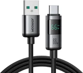 Kable USB - Kabel Joyroom S-A16 Pro Prism Series 66W USB-A - USB-C z wyświetlaczem 1,2m - czarny - miniaturka - grafika 1