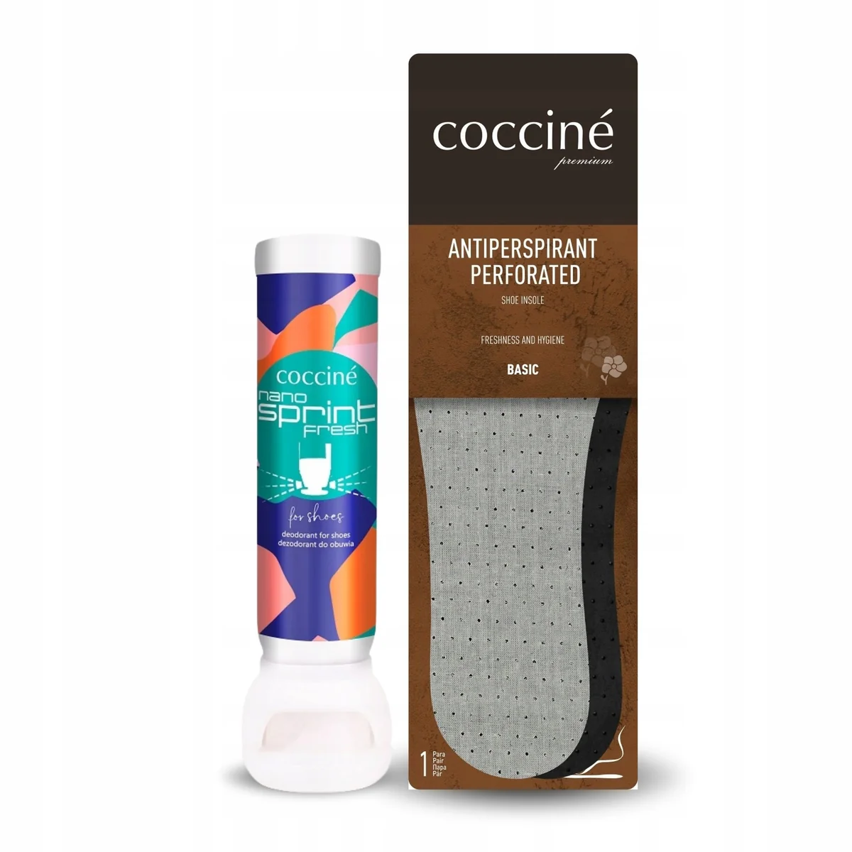 Wkładki Antiperspirant z Dezodorantem Nano Sprint Fresh do Butów Zestaw 2w1