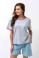 Koszule damskie - T-shirt damski ROSE szary - miniaturka - grafika 1