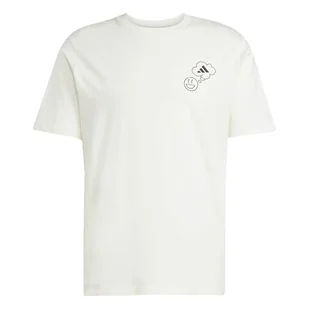 adidas Mężczyźni LOUNGE VERBIAGE CIRCLE GRAPHIC T-SHIRT, off white, S - Koszulki męskie - miniaturka - grafika 1