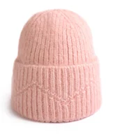 Czapki damskie - Czapka Damska Młodzieżowa Beanie Podwijana Zimowa Casualowa Ciepła Z Wełną - miniaturka - grafika 1