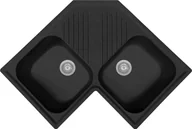 Zlewozmywaki - Zlew PLADOS ATLANTIC CZARNY METAL (black metalik 44) (FTA832044) - miniaturka - grafika 1