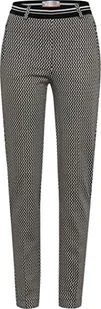 Raphaela by Brax Damskie spodnie Lillyth Black & White Graphic Jersey, czarny/biały, 40W / 30L - Spodnie damskie - miniaturka - grafika 1