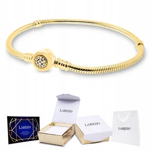 BRANSOLETKA ZŁOTA Modułowa z Cyrkoniami Kryształki Charms Zawieszka 18 cm - Bransoletki - miniaturka - grafika 1