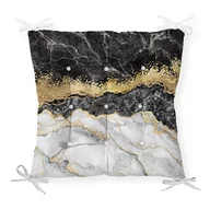 Poduszki na krzesła - Poduszka na krzesło Minimalist Cushion Covers Black Gold Marble, 40x40 cm - miniaturka - grafika 1