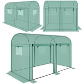 Szklarnie ogrodowe - Emaga SZKLARNIA TUNEL OGRODOWY DWA WEJŚCIA DO POMIDORÓW I OGÓRKÓW 200x100x180CM ZIELONY - miniaturka - grafika 1