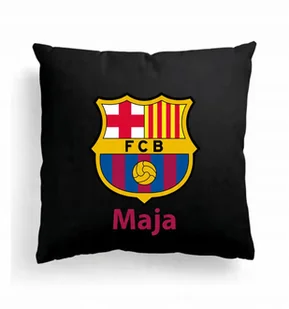 CZARNA FOTO PODUSZKA FC Barcelona Barca + IMIĘ - Poduszki dekoracyjne - miniaturka - grafika 1