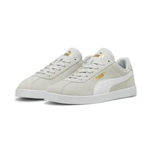 Sneakersy zamszowe unisex PUMA Club II PUMA Glacial Gray White Gold - Buty trekkingowe męskie - miniaturka - grafika 1