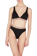 Biustonosze - Emporio Armani Women's Iconic Logoband Biustonosz Wyściełany Biustonosz Damski, Czarny, S - miniaturka - grafika 1
