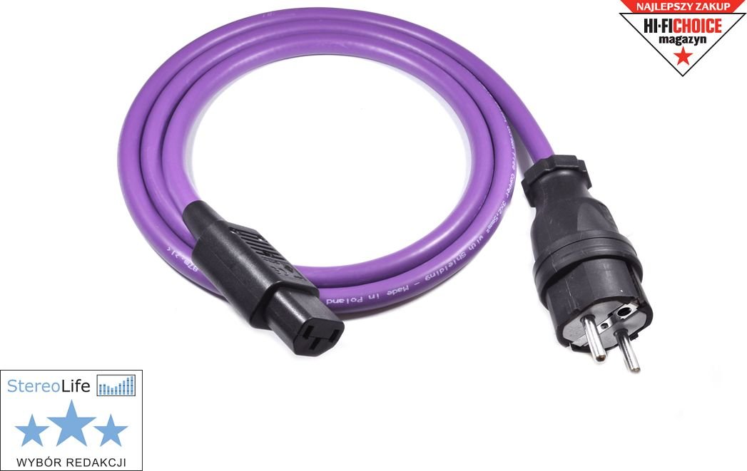 Kabel zasilający Melodika Melodika MDP15 Przewód zasilający z uziemieniem sieciowy 3x2,5mm2 Schuko-IEC C13 - 1,5m