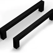 Zawiasy, okucia i inne akcesoria - Czarne uchwyty do szafek kuchennych, rozstaw osi 192 mm, uchwyty meblowe, uchwyty kuchenne ze stali nierdzewnej, 10 sztuk - miniaturka - grafika 1