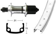 Piasty rowerowe - Bike-Parts Bike-Parts Tylne koło 26x1.9 TX800 8/10s QR 36L, silver  2021 Piasty miejskie i trekkingowe 2142069800 - miniaturka - grafika 1