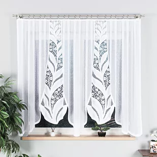 Markizeta MELANIA Firanka biała żakardowa konfekcjonowana 160*300cm, kolor 001  biały 019369/000/001/160300/1 019369/000/001/160300/1 - Firany - miniaturka - grafika 1