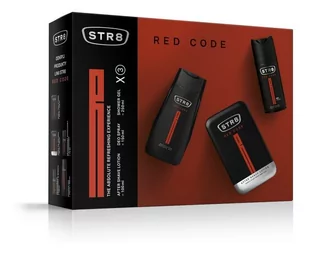 STR8 Red Code Zestaw prezentowy dezodorant spray 150ml+żel pod prysznic 250ml+płyn po goleniu100ml) 500ml - Zestawy kosmetyków męskich - miniaturka - grafika 1