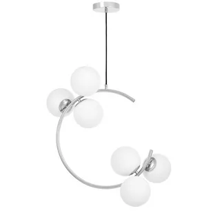 NOWOCZESNA LAMPA WISZĄCA CHROMOWANA BONIO W6 - Lampy sufitowe - miniaturka - grafika 1