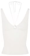 Swetry damskie - Morgan damski sweter MSTEFI Ecru TM, Off White, M - miniaturka - grafika 1