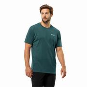Koszulki męskie - Męski t-shirt Jack Wolfskin VONNAN S/S T M emerald - M - miniaturka - grafika 1