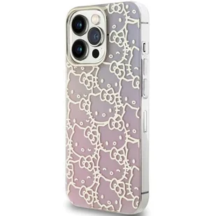 Oryginalne Etui IPHONE 13 PRO Hello Kitty Hardcase IML Gradient Electrop Crowded Kitty Head (HKHCP13LHCHPEP) różowe - Etui i futerały do telefonów - miniaturka - grafika 2