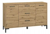 Komody - Komoda 138cm w stylu Loft Nevio 12 Dąb Artisan - miniaturka - grafika 1