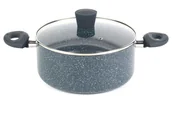Patelnie - Russell Hobbs Wok / Patelnia / Rondel / Garnek aluminiowy Blue Marble (Garnek, 24 cm) - miniaturka - grafika 1