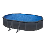 Baseny ogrodowe - GRE Basen stelażowy 610x375X122 cm szary Dreampool Kea - miniaturka - grafika 1