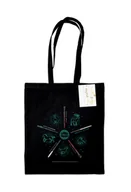 Torby i wózki na zakupy - Torba bawełniana na zakupy Harry Potter Wands na ramię A4 z nadrukiem Na prezent - miniaturka - grafika 1