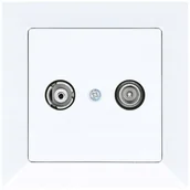 Gniazdka elektryczne - Timex elektro PREMIUM Gniazdo antenowe RTV końcowe 6db białe GAP-Pr/K GAP-Pr/K BI - miniaturka - grafika 1