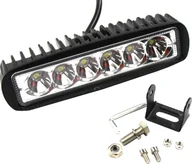 Żarówki samochodowe - LAMPA ROBOCZA 6 LED PANEL SKUPIONY 18W CE HOMOLOG - miniaturka - grafika 1