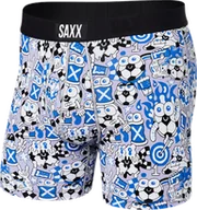 Majtki męskie - Bokserki męskie szybkoschnące SAXX VIBE Boxer Brief piłki- niebieskie - miniaturka - grafika 1