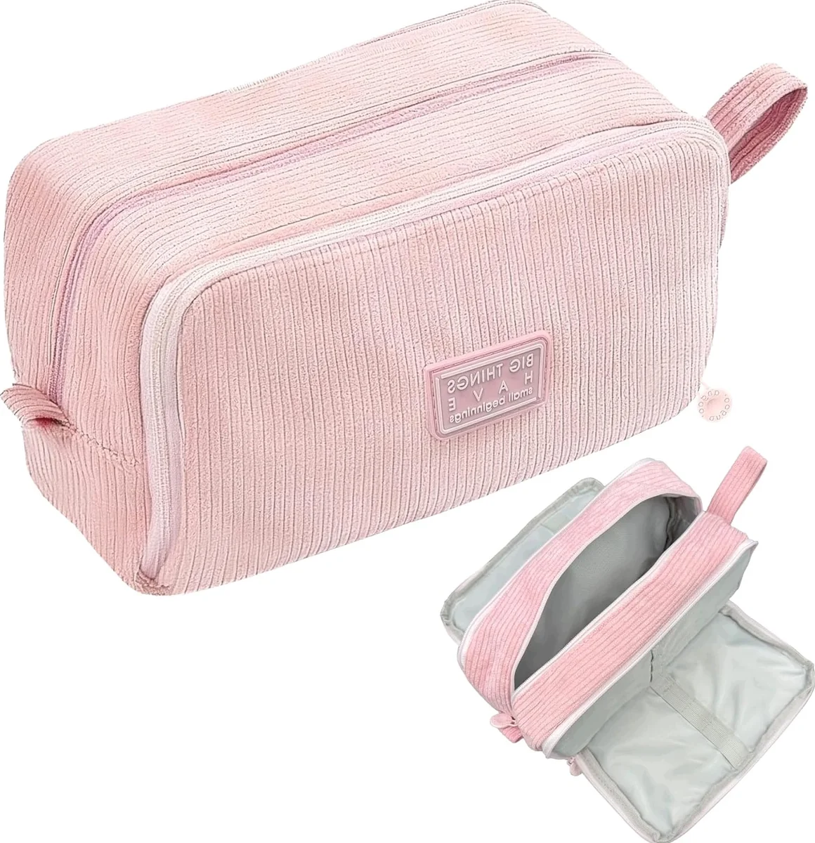 PIÓRNIK RÓŻOWY 225X8X12CM SZTRUKSOWY DUŻY POJEMNY ORGANIZER ETUI