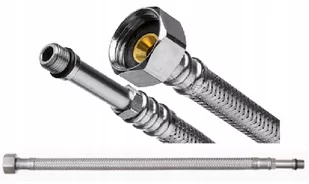 Wężyk przyłączeniowy ze stali nierdzewnej 3/8"x10 mm 40 cm - Węże elastyczne - miniaturka - grafika 1