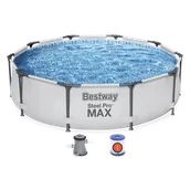 Baseny ogrodowe - Basen ogrodowy stelażowy, zestaw 9w1, Bestway, 305x76 cm - miniaturka - grafika 1