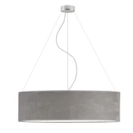 Lampy sufitowe - Designerski żyrandol do jadalni PORTO VELUR fi - 80 cm - kolor szary - miniaturka - grafika 1