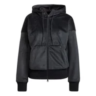 Bluzy damskie - Bluza damska Adidas FI PR Cord Hoodie rozsuwana z kapturem szara-XS - miniaturka - grafika 1