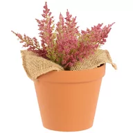 Donice - Doniczka okrągła 0.75L kolor terracota Ø 13 cm plastikowa, do kompozycji kwiatowych, wysokość 11 cm - miniaturka - grafika 1