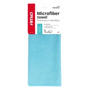 Mikrofibra ściereczka uniwersalna na sucho i mokro 30x40 cm 350g amio-03736 - Akcesoria do mycia samochodu - miniaturka - grafika 1