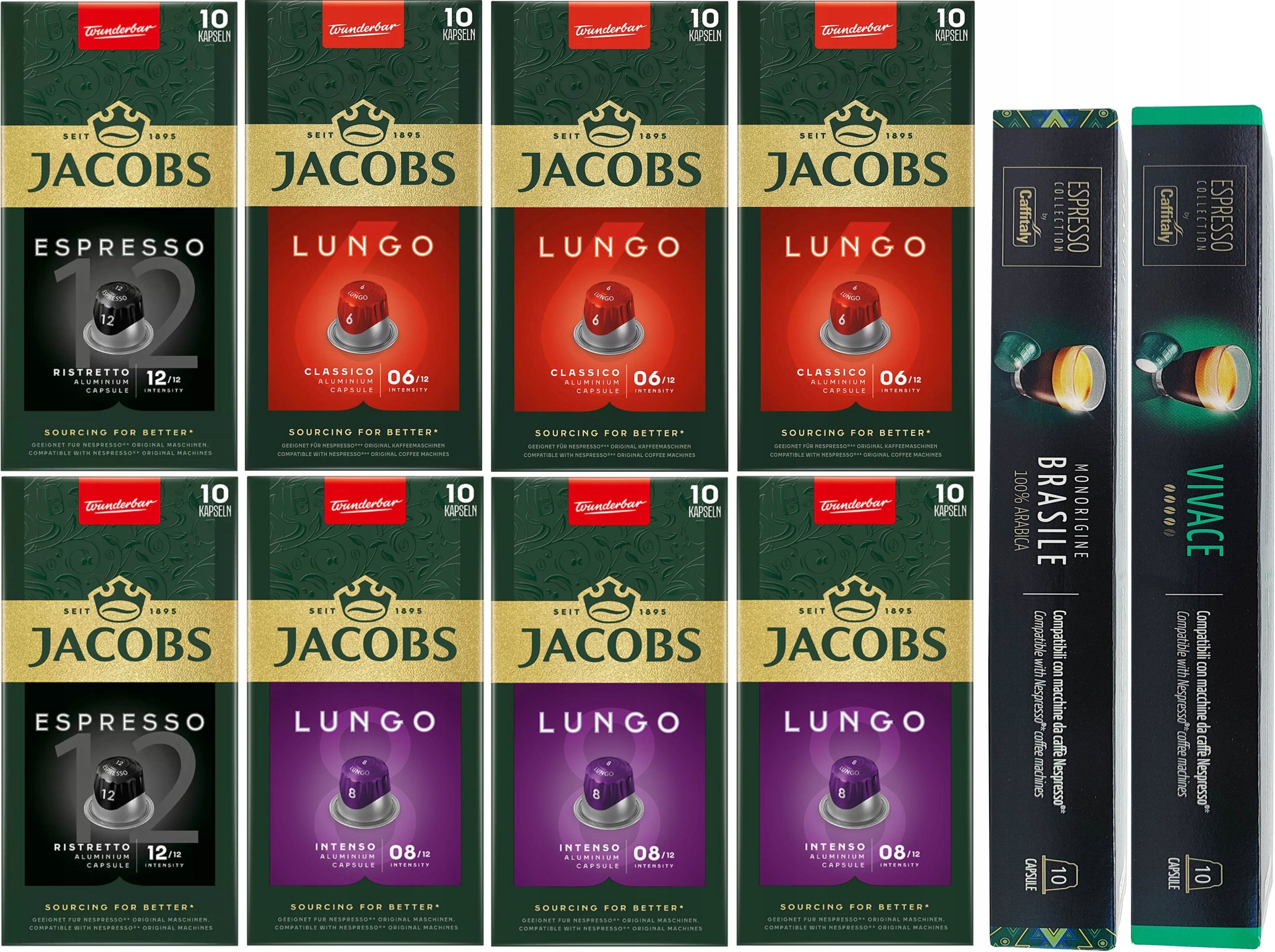 Kapsułki Jacobs mix kawa w kapsułkach do Nespresso 80+20 kaw Gratis.