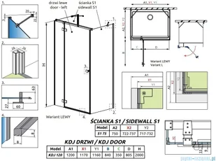 Radaway Essenza Kdj+S kabina 100x120x100cm lewa szkło przejrzyste 1384052-01-01/1385024-01-01L/1384052-01-01 - Kabiny prysznicowe - miniaturka - grafika 44
