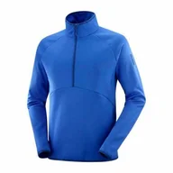Bluzy sportowe męskie - Bluza Salomon Sntial Warm HZ Nautical Blue - miniaturka - grafika 1