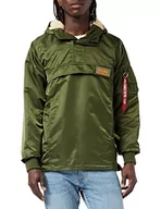 Kurtki męskie - ALPHA INDUSTRIES Męska kurtka HPO Anorak, ciemnozielony, S - miniaturka - grafika 1